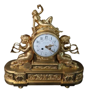 19th Century Gilt Bronze Clock