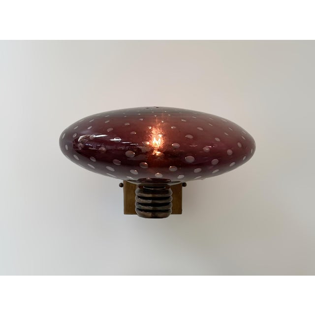 21st Century Bronzed and Amethyst Bubbles Glass Shade Deco Sconce by Fabio LTD For Sale - Image 6 of 7