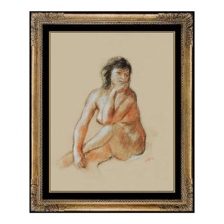 Mid 20th Century Nude in Thought, Robert Philipp For Sale