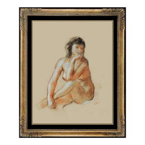 Mid 20th Century Nude in Thought, Robert Philipp
