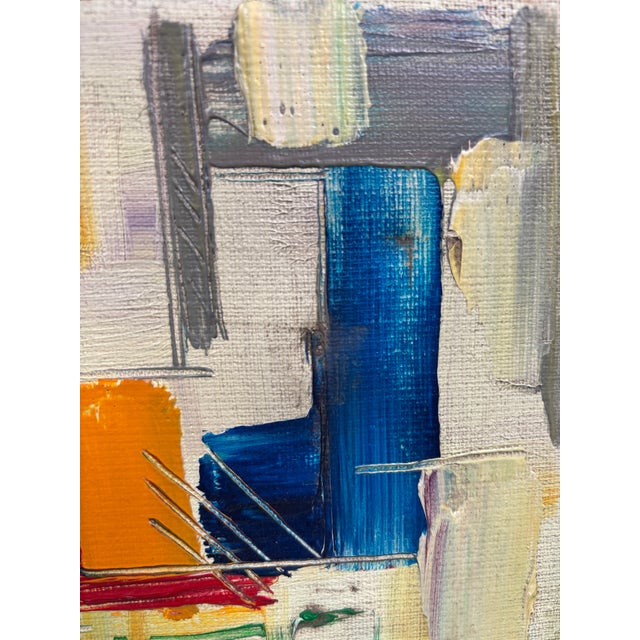 Abstract Vintage Abstract Oil Painting For Sale - Image 3 of 10