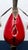 Mid-Century Modern Ruby Red Glass Lamp With Gilt Brass and Crystal Prisms For Sale In Houston - Image 6 of 9
