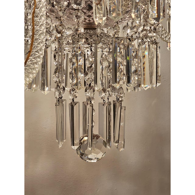 Bohemian Crystal 12-Light Chandelier, 1930s For Sale - Image 4 of 18