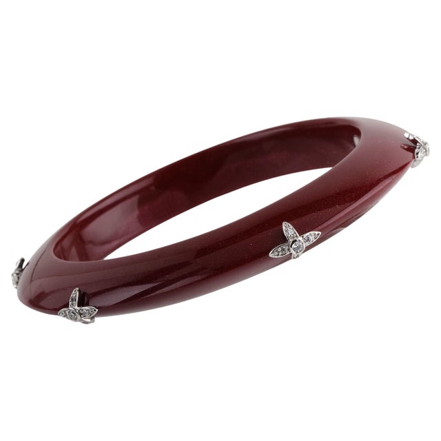 Miriam Salat Sterling Silver and Resin Star Bangle Set With White Topaz For Sale - Image 15 of 18