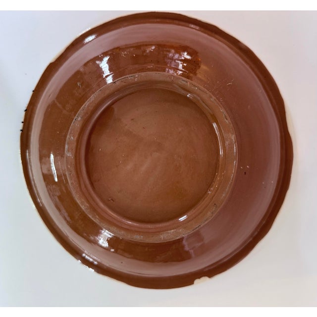 2020s Terra Cotta Splatter Black and Cream Decorative Bowl For Sale - Image 5 of 6