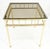 Italian Solid Brass Profile Smoked Square Glass Top Side Lamp Occasional Table For Sale - Image 11 of 12