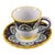 Blue Vintage Hand Painted Terra Cotta Italian Deruta Grazia Pottery Cup & Saucer For Sale - Image 8 of 8