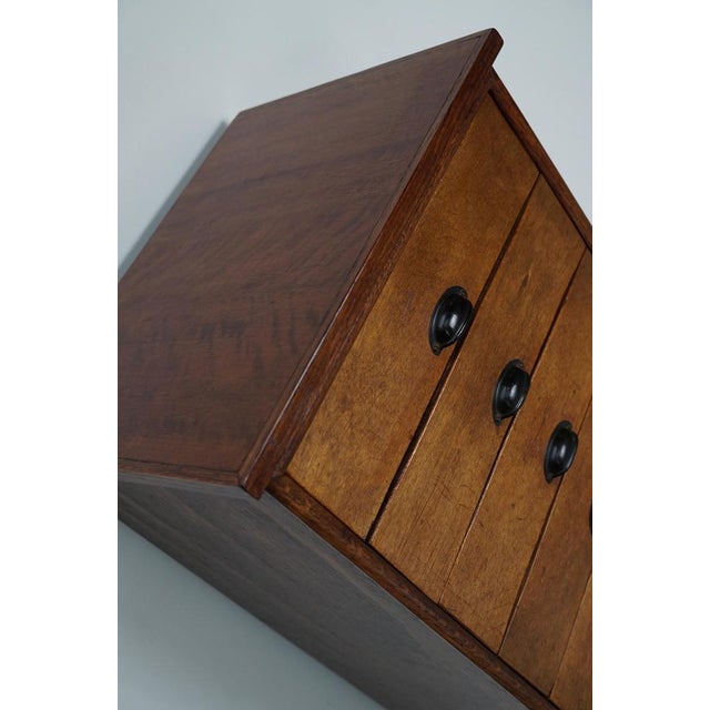 Vintage Dutch Poplar Apothecary Cabinet, 1950s For Sale - Image 6 of 13