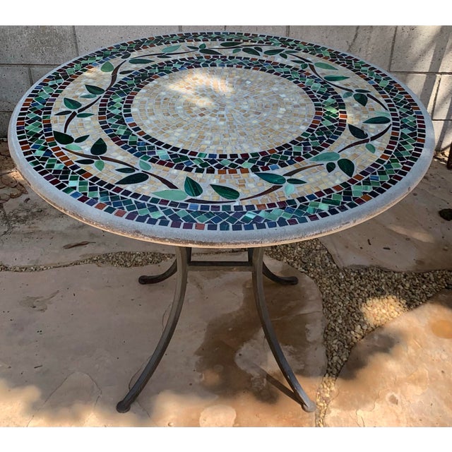 Mosaic Tiled Garden Table For Sale - Image 10 of 10