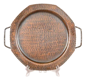 Roycroft Arts & Crafts Hammered Copper Handled Tray