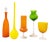 Italian Murano Glass Vases by Carlo Moretti, 1960s, Set of 5 For Sale