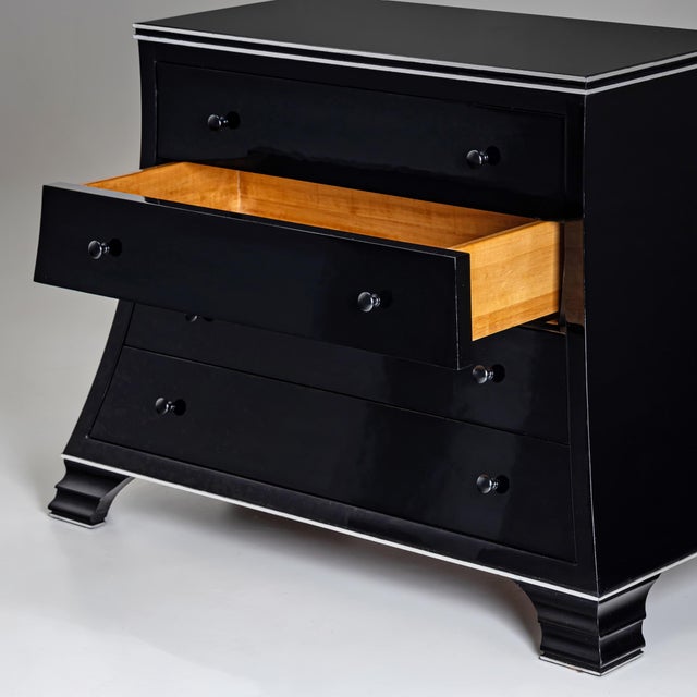 Black Trapezoidal Black Commode, Late 20th Century For Sale - Image 8 of 11