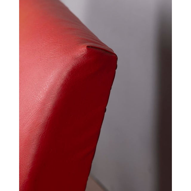 Brown Vintage Italian Armchairs in Red Leather, 1950s, Set of 2 For Sale - Image 8 of 17