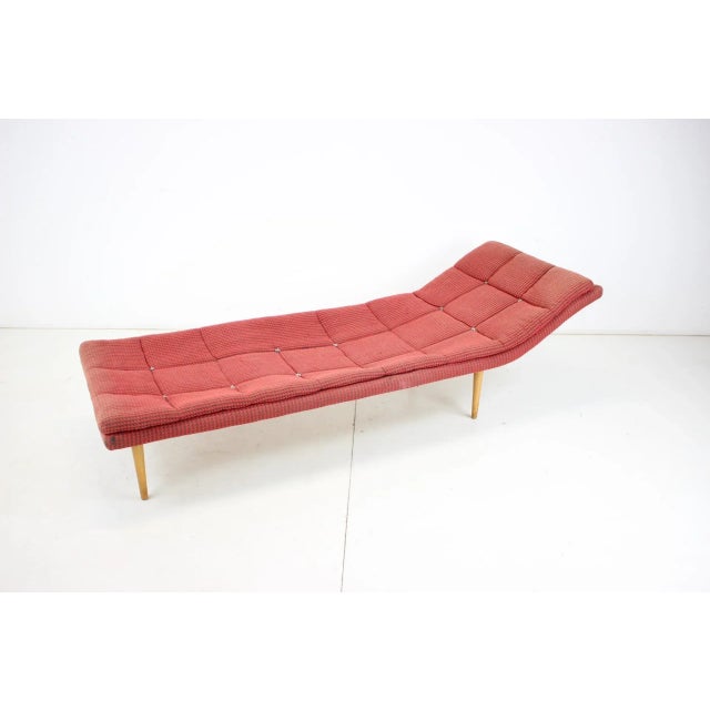 Made in Czechoslovakia Rare model Made of fabric, wood The fabric shows signs of age Measures: Height 34 cm, height of the...