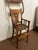 Early American Oak Mission Style Folk Art Wooden High Chair For Sale - Image 4 of 12