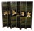 Japanese Style Hand Painted Lacquered Six-Panel Room Divider For Sale