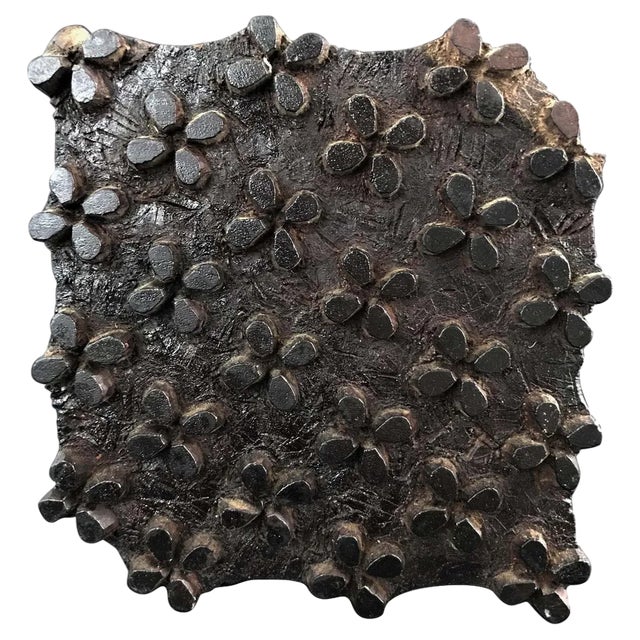 Antique Indian Wooden Buffer for Printing Fabrics, 1900 For Sale