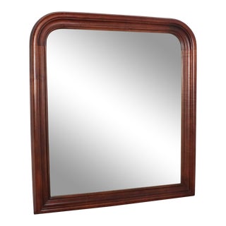 Mid Century Louis Philippe Style Arched Wall Mirror For Sale