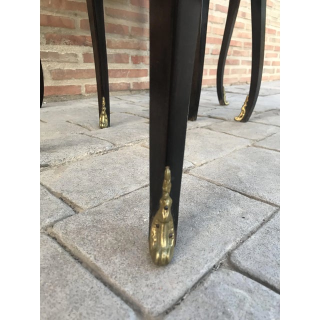 Marquetry Nesting Tables with Cabriole Shaped Legs, 1950s, Set of 3 For Sale - Image 15 of 16