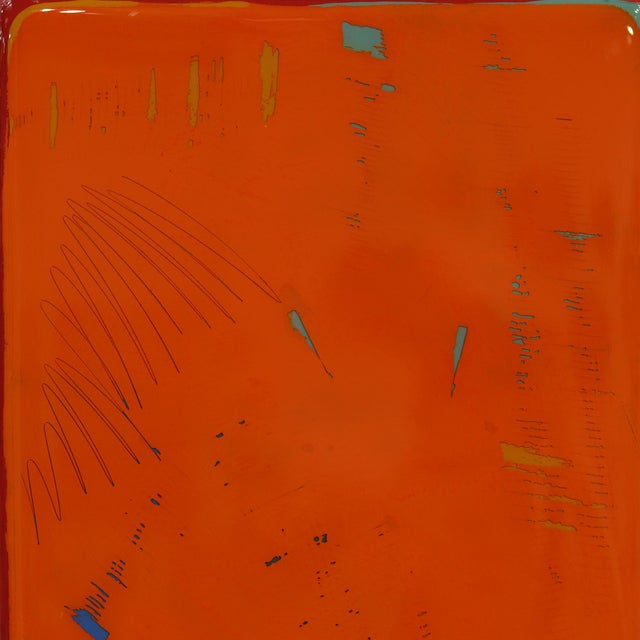 2020s Tall Sunspot 67 - Original Colorful Striped Minimalist Acrylic and Resin Abstract on Wood Panel For Sale - Image 5 of 9