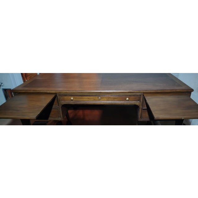 French Style Partner's Desk by Baker, Circa 1970s For Sale - Image 13 of 18