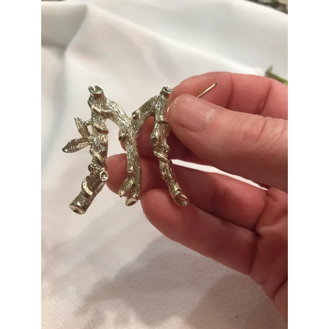 1964 Costume Brooch Letter M Organic Textured by Sarah Coventry For Sale - Image 12 of 12