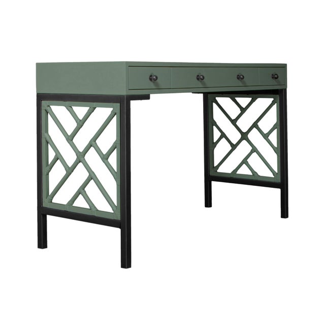 Chippendale Writing Desk - Evergreen For Sale - Image 9 of 9