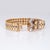 Stylish vintage retro sapphire buckle bracelet crafted in 19 karat Portuguese rose gold (circa 1940s). A great example of...