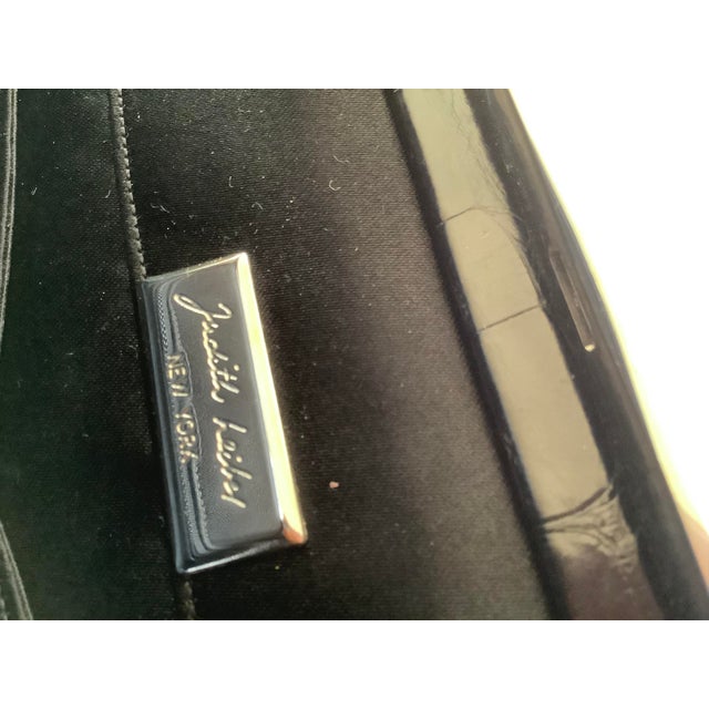 2004 Judith Leiber Alligator Leather Embossed Lucite Crystal Art Deco Baquette Evening Clutch ShoulderBag For Sale - Image 14 of 18