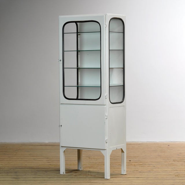 Vintage Medical Cabinet in Glass, 1970s For Sale - Image 10 of 10