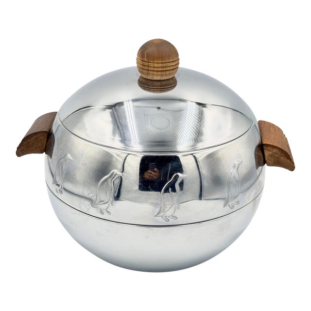 Vintage West Bend Aluminum Co. West Bend Penguin Hot & Cold Server / Ice Bucket For Sale