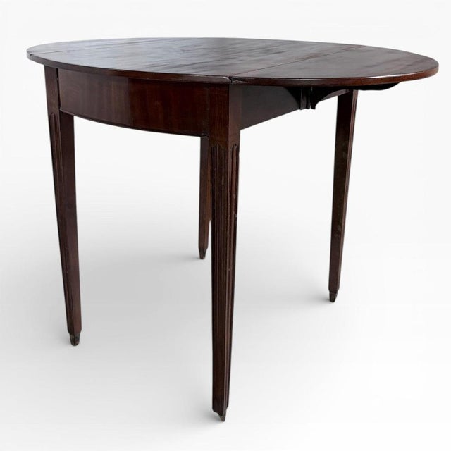 Compact Drop-Leaf Table in Mahogany For Sale - Image 4 of 11