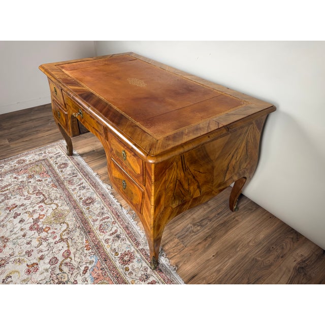 Late 18th Century Late 18th Century South German Walnut Marquetry Writing Desk, C. 1780 For Sale - Image 5 of 13