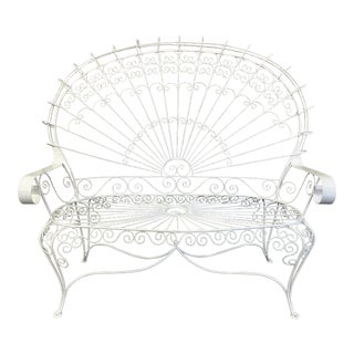 Vintage Iron Peacock Settee