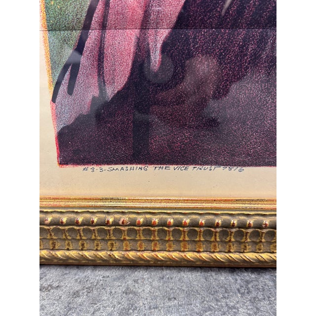 Red Vintage "Smashing the Vice Trust" Movie Poster For Sale - Image 8 of 12