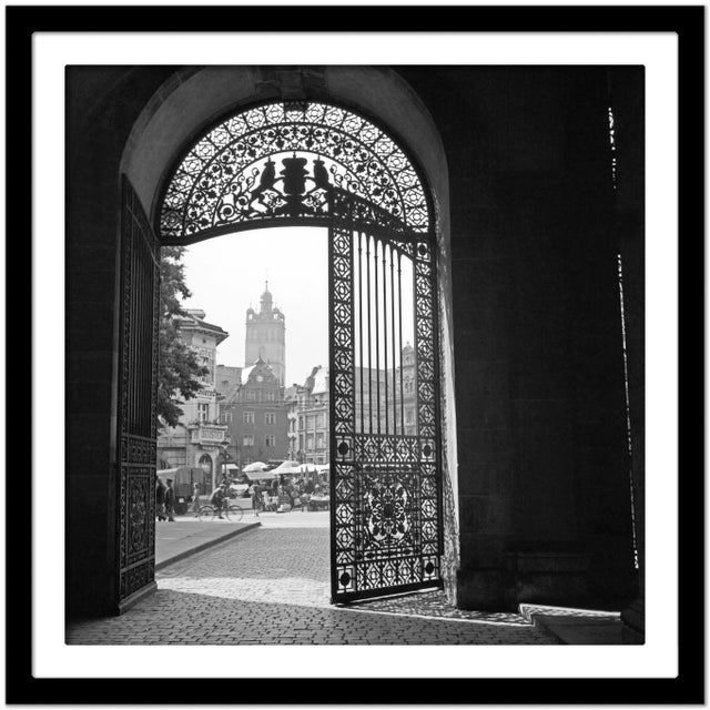 View Gate Residence Castle to Main Market Darmstadt, Germany, 1938, Printed 2021 For Sale - Image 4 of 5