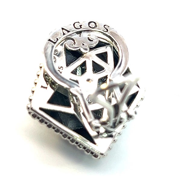 Traditional 1990s Pair of Lagos Estate Clip on Earrings Sterling Silver For Sale - Image 3 of 6