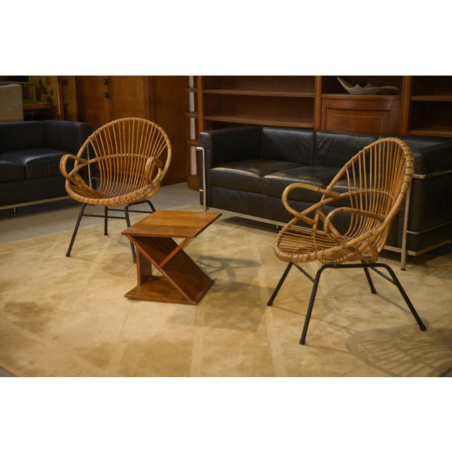 Mid-Century Rattan Armchairs, 1960s, Set of 2 For Sale - Image 6 of 12