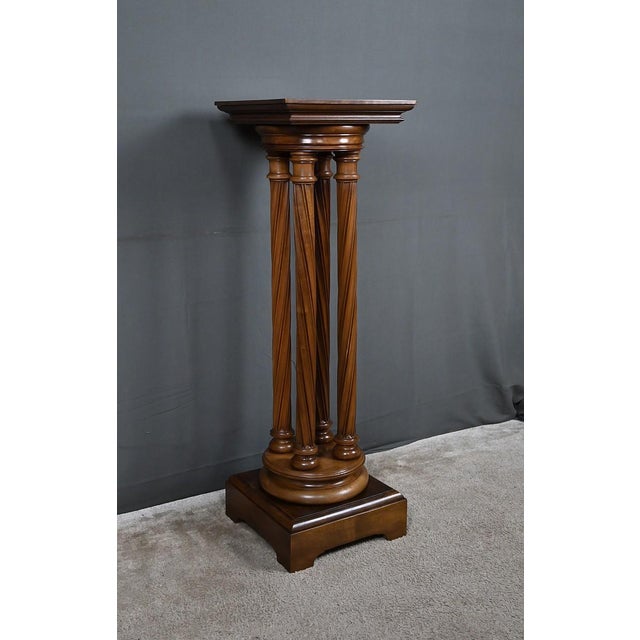 Neo-Gothic Walnut Swivel Side Table, 1900s For Sale - Image 3 of 18