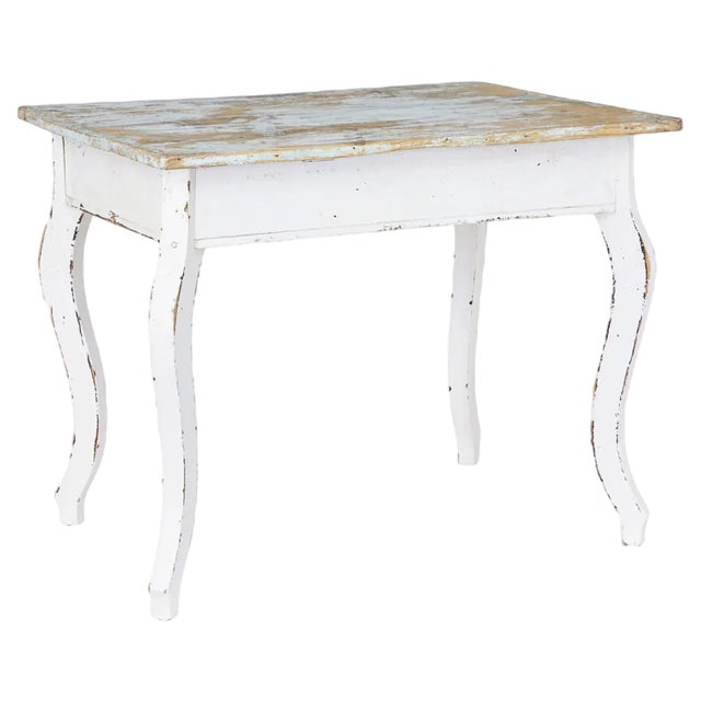 Scandinavian Painted Pine Occasional Table, 1890s For Sale