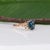 Blue 3.2Ct London Blue Topaz Ring With Earth-Mined Diamond Accents: Solid 14k Gold, Size 6.75 For Sale - Image 8 of 10