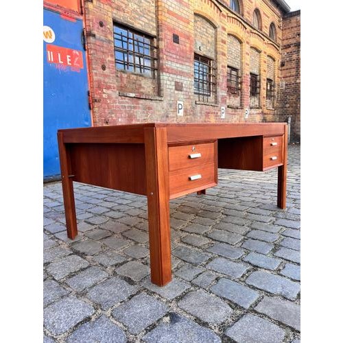 Double Teak Desk by Erik Brouer for Brouer Møbelfabrik For Sale - Image 10 of 11