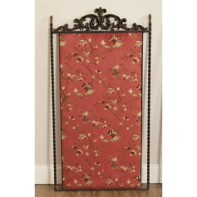 Early 20th Century Antique Embroidery & Wrought Iron Decorative Wall Panels For Sale - Image 5 of 13