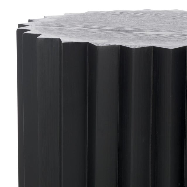 Contemporary Arashi End Table in Black For Sale - Image 3 of 6
