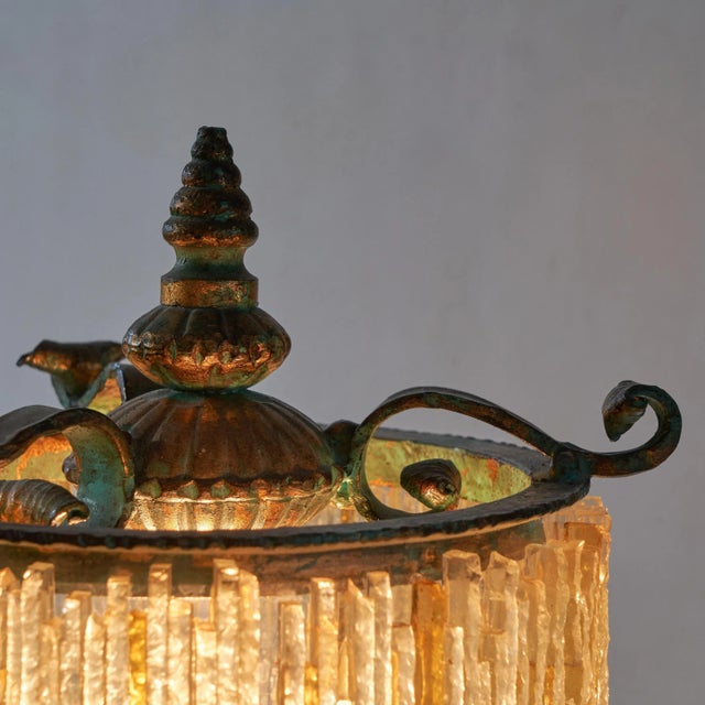 Gold Brutalist Table Lamp in Murano Glass from Biancardi & Jordan, Verona, 1950s For Sale - Image 8 of 13