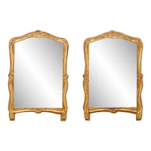 French 19th Century Carved & Gilt Wood Mirrors- Set of 2