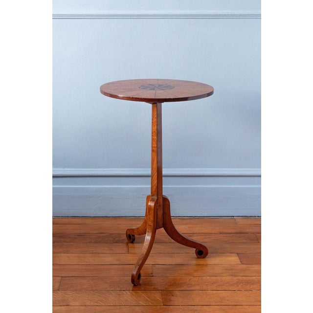 Biedermeier Style Figured Wood Tilt-Top Table For Sale - Image 11 of 11
