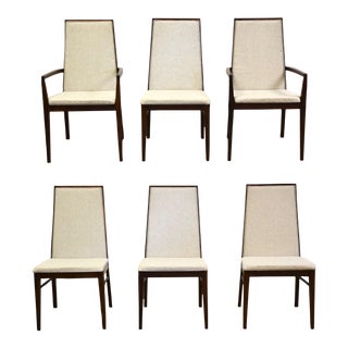 Dillingham Walnut Dining Chairs - Set of 6 For Sale