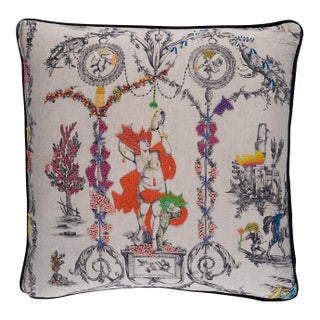 Schumacher x Richard Saja La Liberté Americaine 18" Pillow In Multiverse For Sale