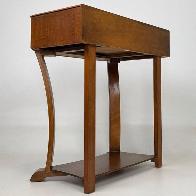 Antique English Golden Oak Side Table, 1900s For Sale - Image 6 of 13